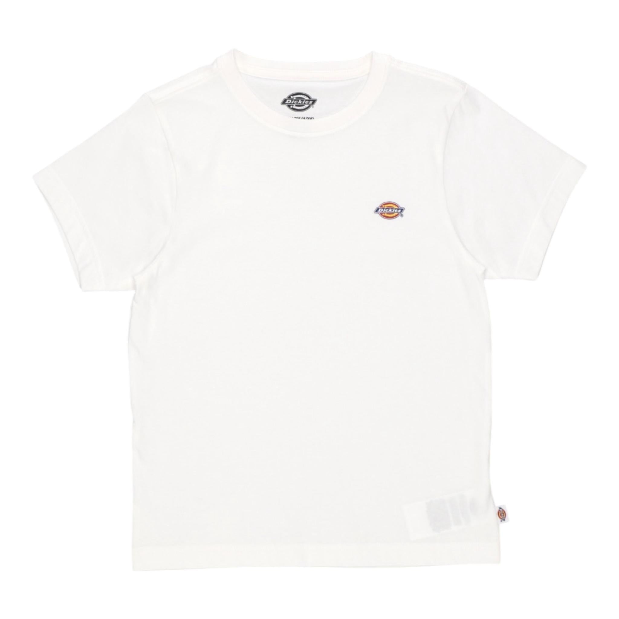 DICKIES t-shirt girocollo tinta unita cn logo Bianco per Bambino DK0KSR640WH1 BIANCO DICKIES 
