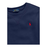 RALPH LAUREN felpa chiusa girocollo tinta unita con logo Blu per Bambino 323772102002 BLU RALPH LAUREN 