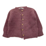 BABIDU cardigan tinta unita con bottoni in contrasto Viola per Neonata 60683 VIOLA BABIDU 