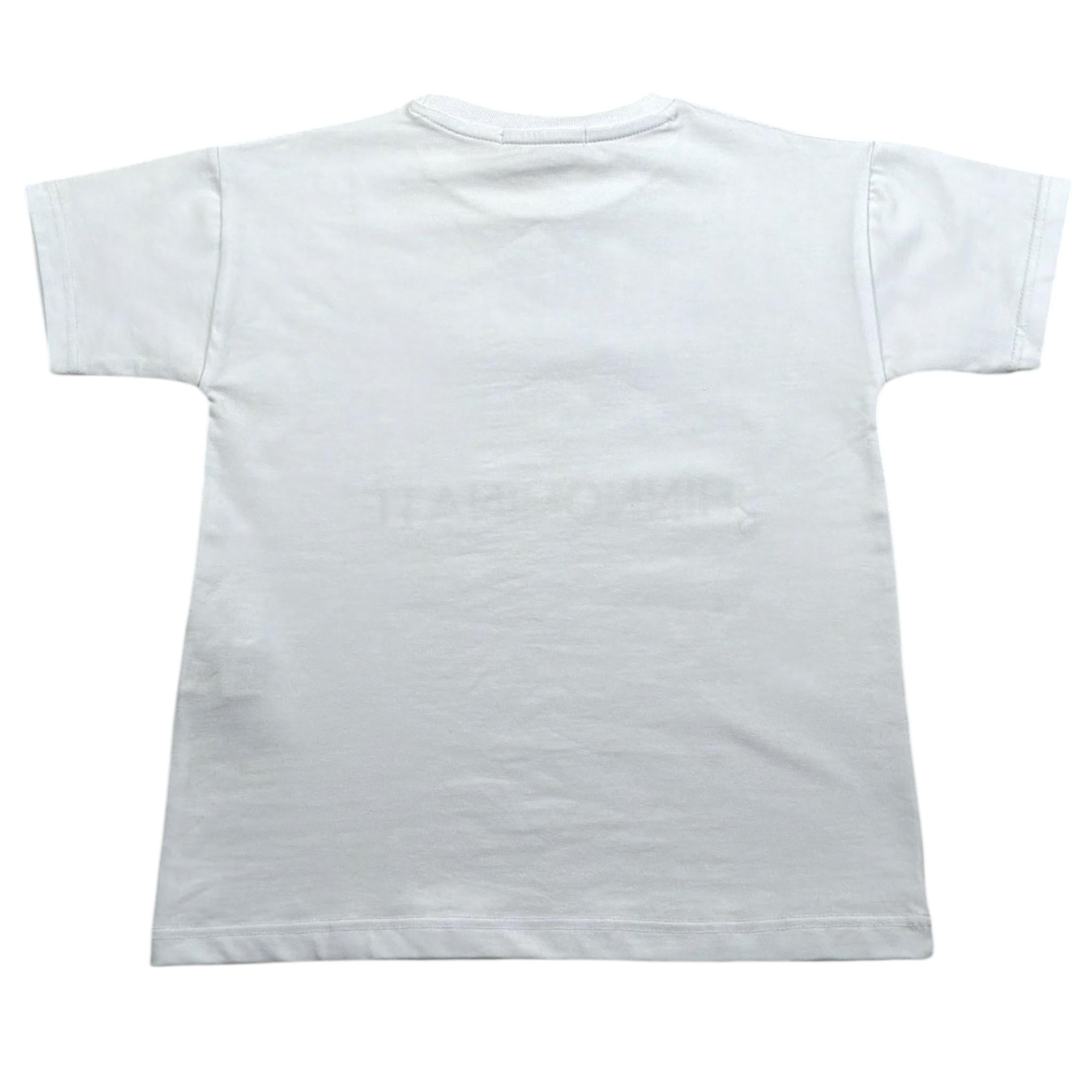 Hinnominate T-Shirt Girocollo Tinta Unita con Stampa per Bambino 3636M00012 BIANCO HINNOMINATE 