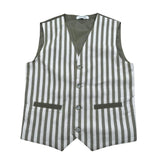 Over-D Gilet Bicolore con Fantasia A Righe per Bambino OK1564SGL BIANCO/VERDE OVER-D 