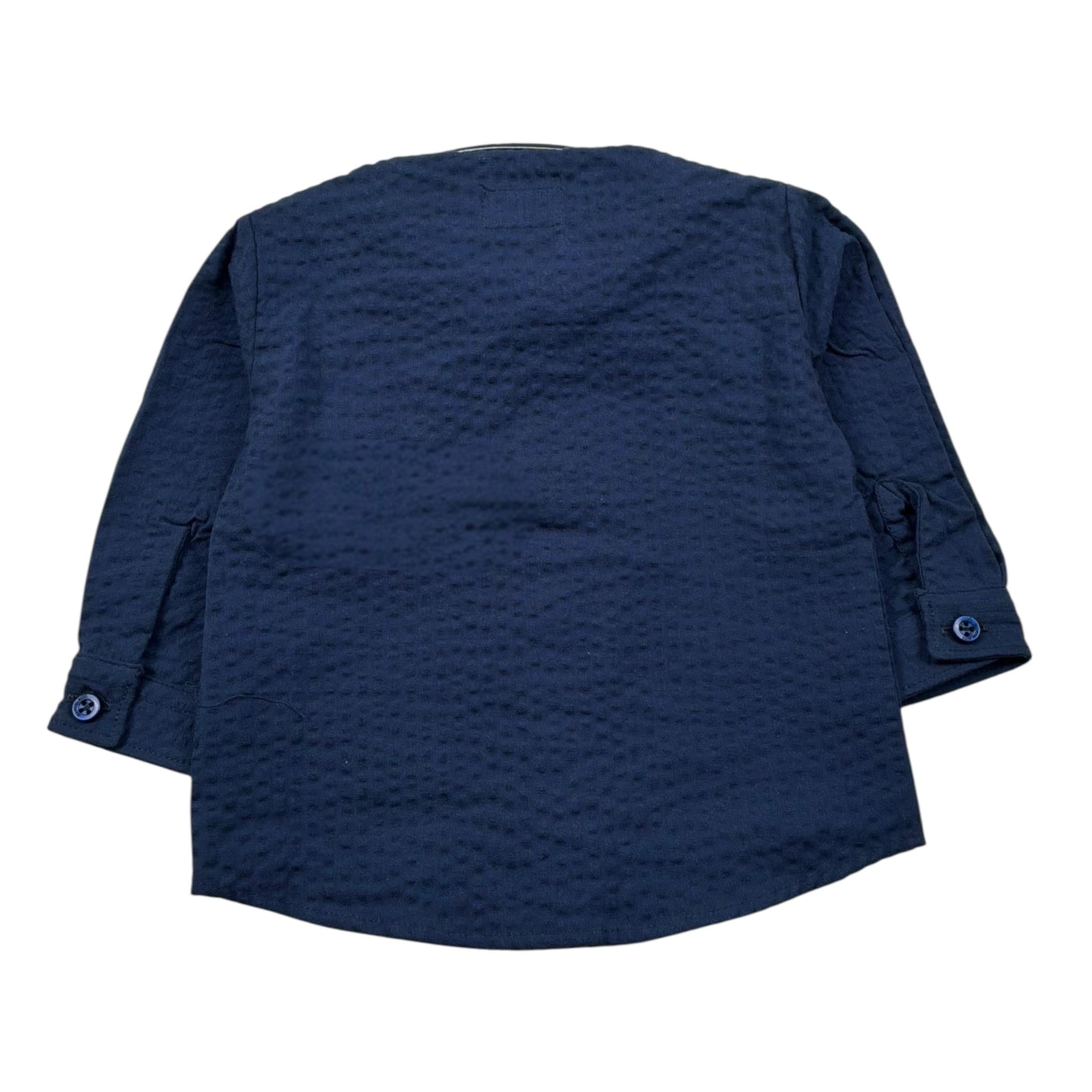 Manuel Ritz Camicia Manica Lunga tinta unita Blu per Bambino MR2503J BLU MANUEL RITZ 