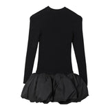 ELISABETTA FRANCHI abito tinta unita mezzo collo con logo Nero per Bambina EFAB544X NERO ELISABETTA FRANCHI 