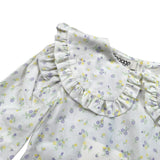 A' La Page Camicia Manica Lunga Tinta Unita Fantasia Floreale per Neonata AL166 BIANCO A' LA PAGE 