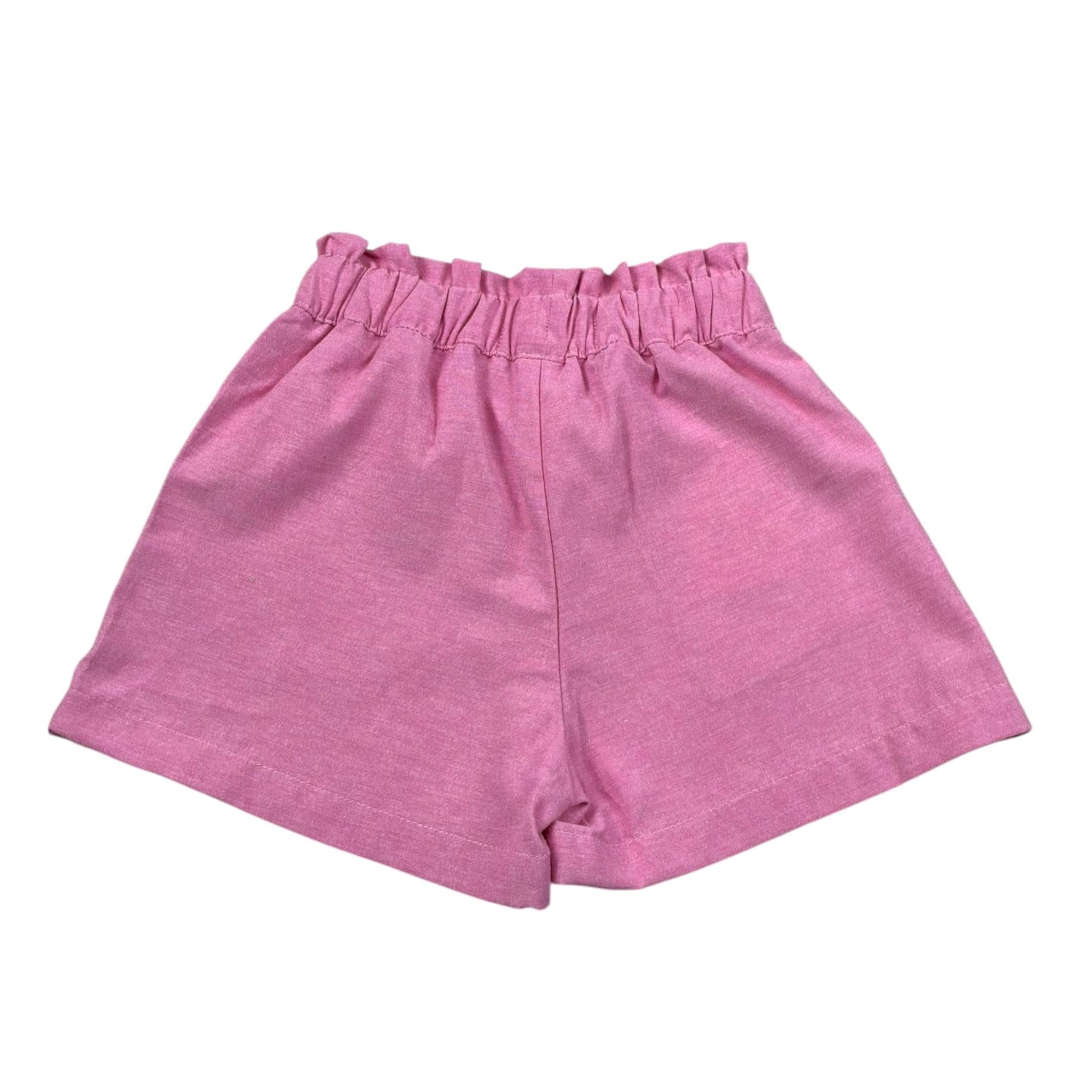 Malvi & Co Short tinta unita con Elastico In Vita Rosa per Bambina S25M032SHLC ROSA MALVI & CO 