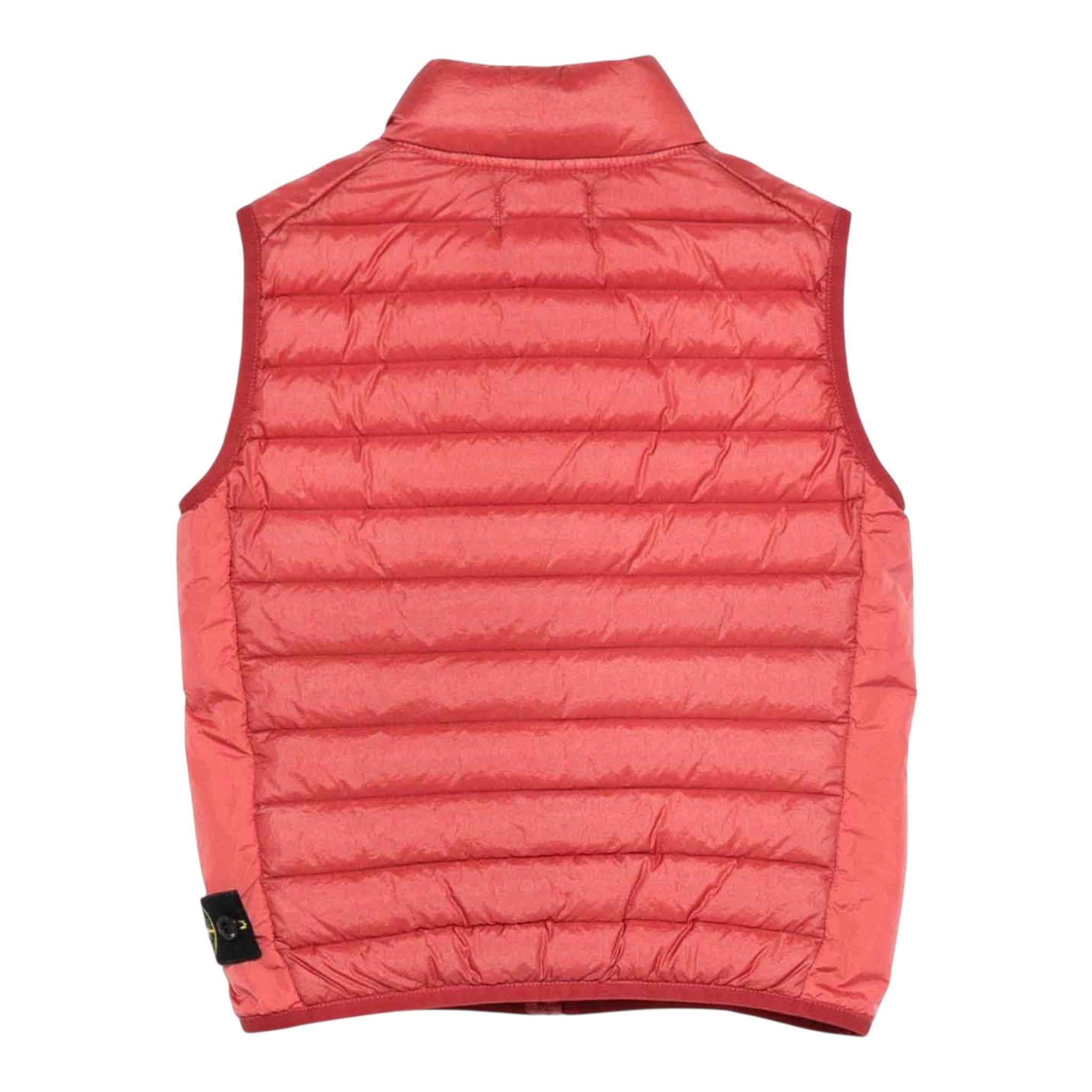 Stone Island Giubbino Tinta Unita Smanicato con Zip per Bambino K1S16G100002 ROSSO STONE ISLAND 