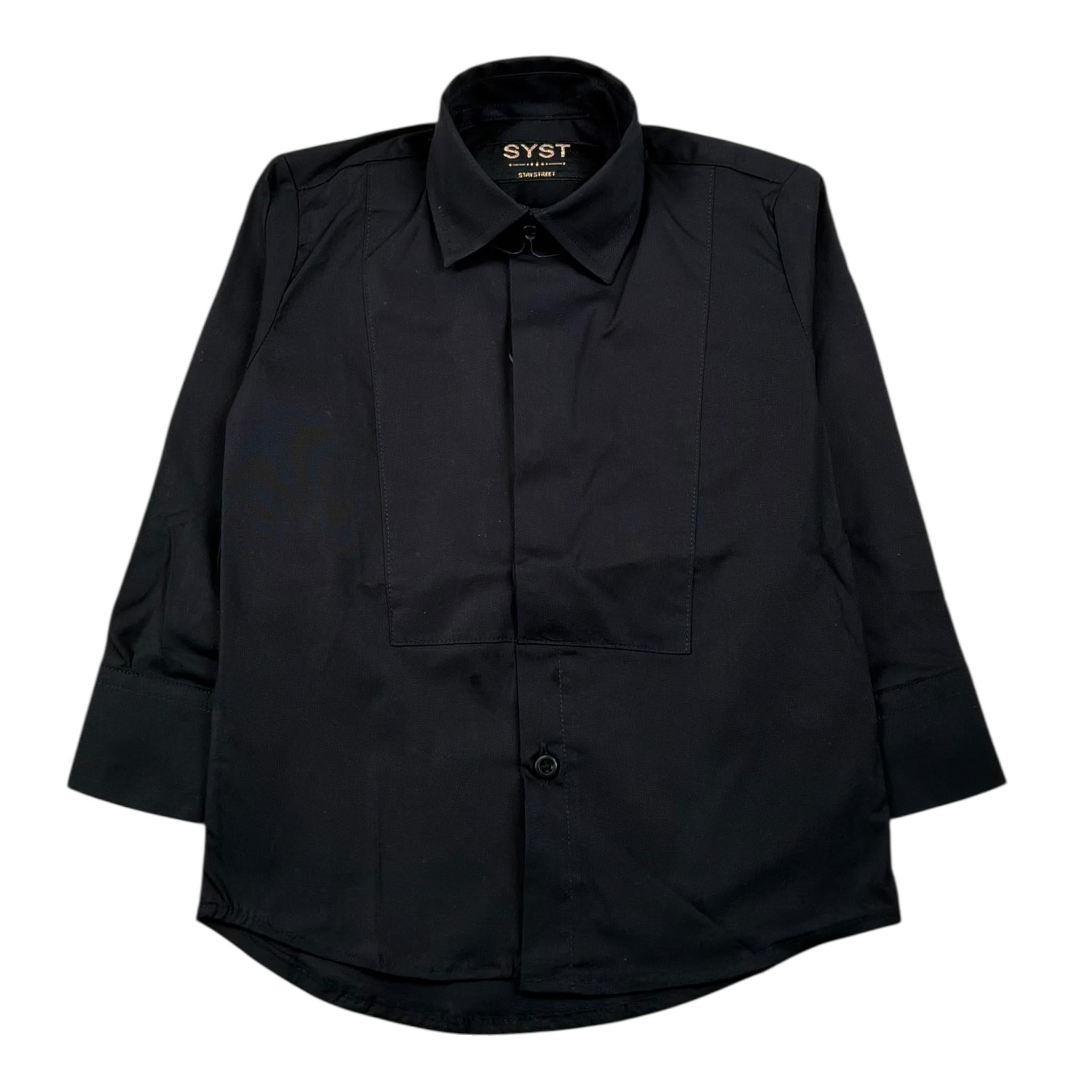 Syst Camicia Manica Lunga Tinta Unita per Neonato CB2005N NERO SYST 