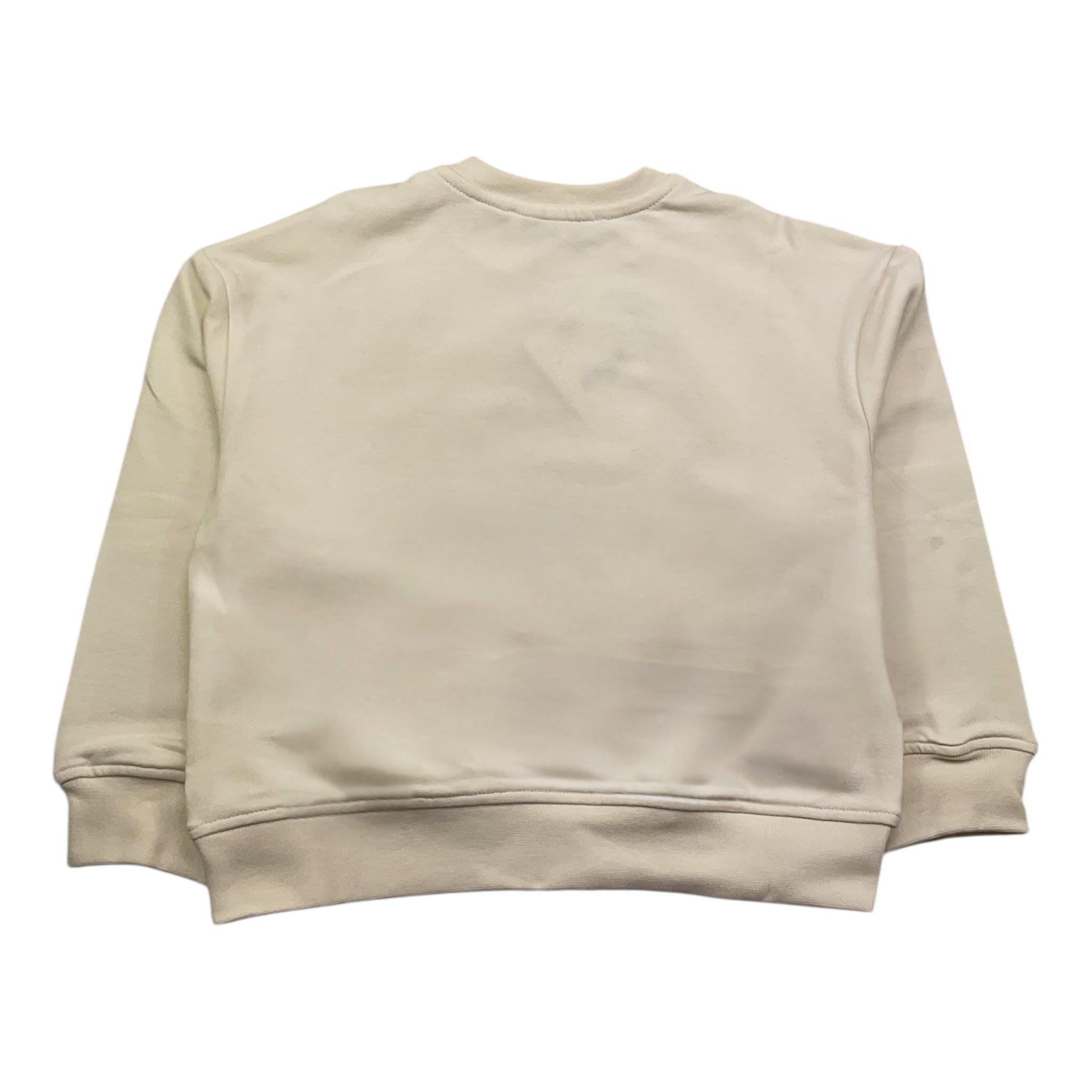 MSGM felpa chiusa girocollo tinta unita con stampa in contrasto Panna per Neonato F4MSNBSW271 PANNA MSGM 