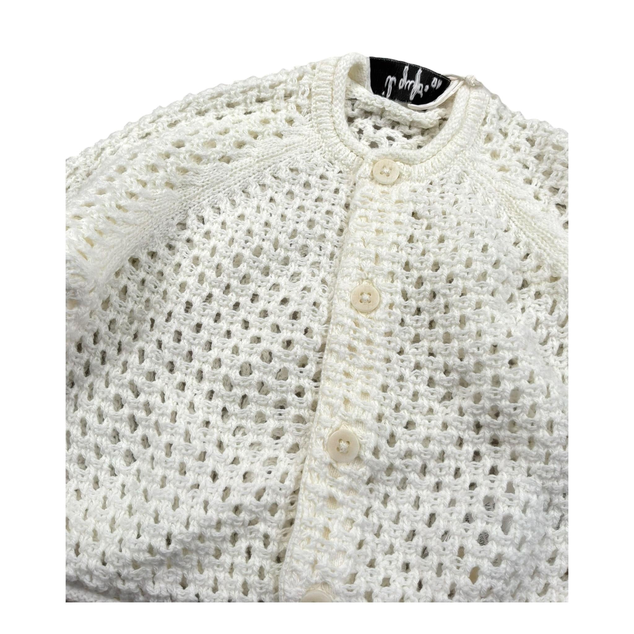 Il Gufo Cardigan Tinta Unita Traforato per Bambina P25GF440EM109J PANNA IL GUFO 