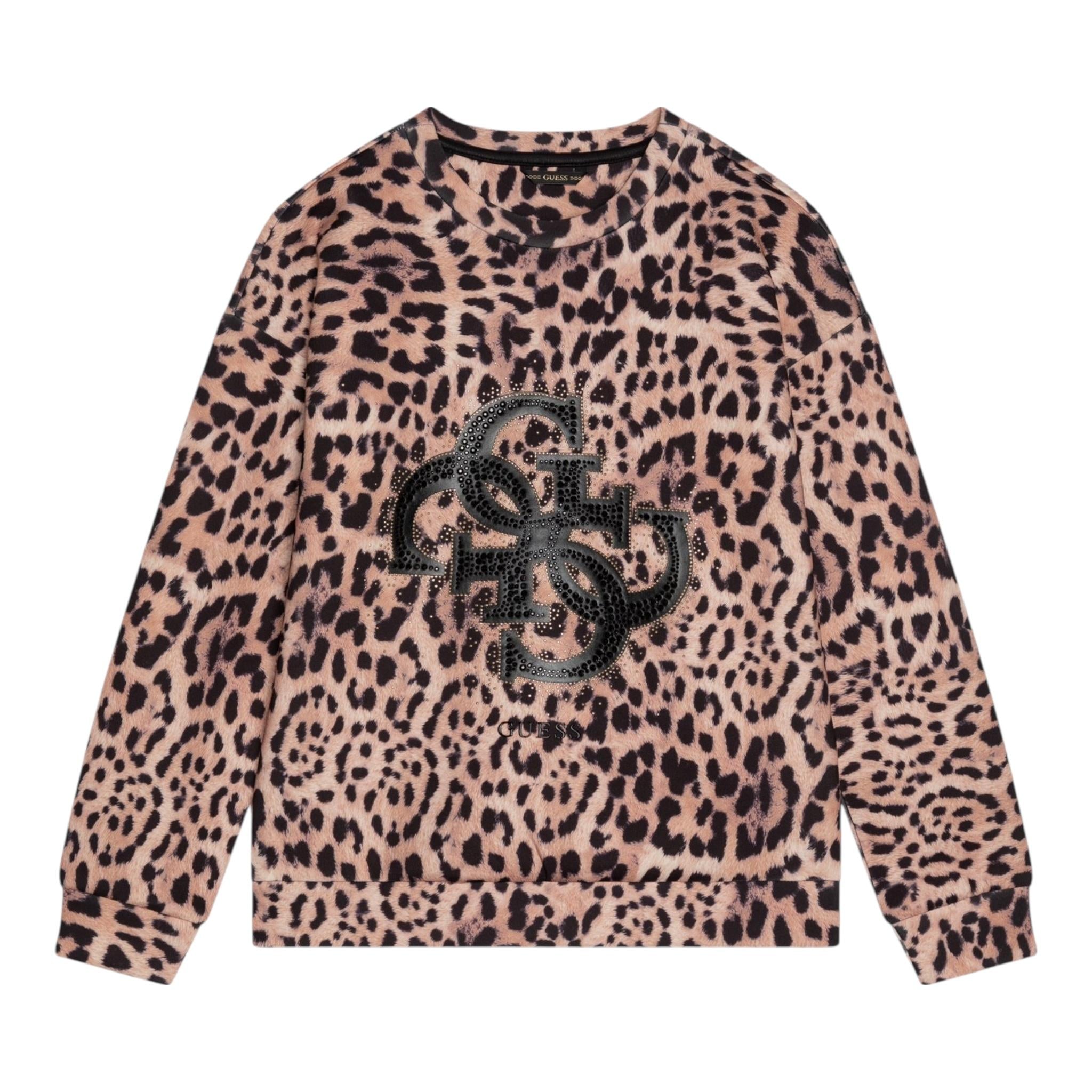 GUESS felpa girocollo stampa fantasia maculata Beige per Bambina J4BQ07KAZQ2 BEIGE GUESS 