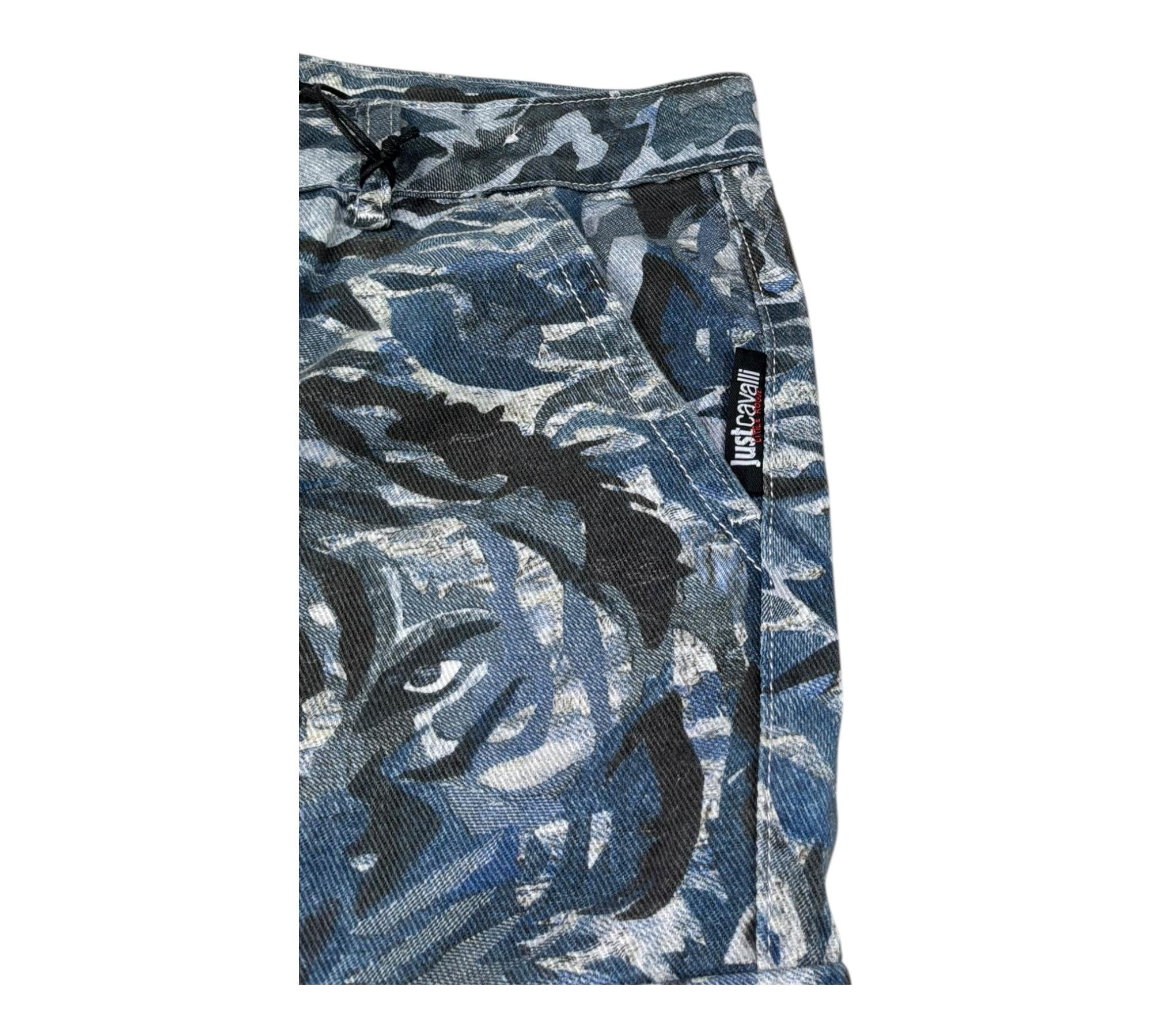 Just Cavalli Jeans Stampa Fantasia con Girovita Regolabile per Bambino JBP26170PA BLU JUST CAVALLI 