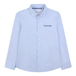 TRUSSARDI camicia manica lunga tinta unita con stampa Azzurro per Bambino TBA2407CA AZZURRO TRUSSARDI 