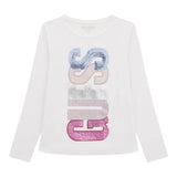 GUESS shirt girocollo tinta unita con stampa Bianco per Neonata K4YI06KAPO0X BIANCO GUESS 