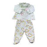 Le Bebe Completo 2 Pezzi Shirt-Ghettina Tinta Unita per Neonata LBG6230 BIANCO LE BEBE 