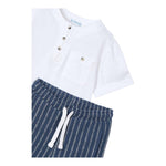 Mayoral Completo 3 Pezzi T-Shirt-Bermuda per Neonato 3603N BIANCO/BLU MAYORAL 
