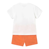 Mayoral Completo 2 Pezzi T-Shirt-Bermuda Bicolore per Neonato 1656 BIANCO/ARANCIONE MAYORAL 