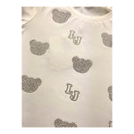 LIU JO shirt girocollo tinta unita con stampa brillantinata Panna per Neonata KF4065XX PANNA LIU JO 