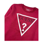 GUESS felpa tinta unita girocollo con stampa Bordeaux per Bambino N73Q10KAUG0X BORDEAUX GUESS 