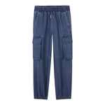 Michael Kors Pantalone Tinta Unita con Elastico In Vita per Bambina R30415 BLU MICHAEL KORS 