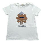 Manuel Ritz T-Shirt Girocollo Tinta Unita con Stampa per Neonato MR3107XX BIANCO MANUEL RITZ 