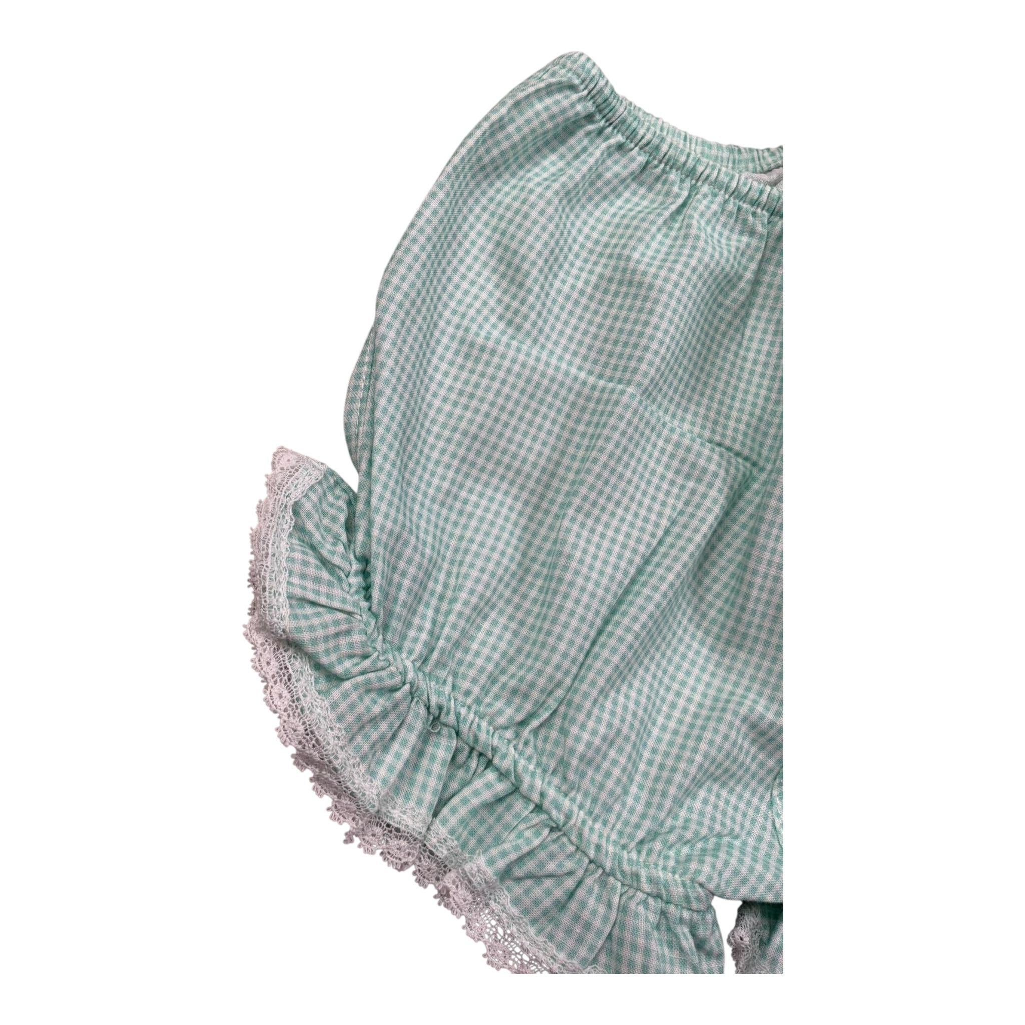 La Stupenderia Culotte Fantasia Quadretti per Neonata V2505721X VERDE ACQUA LA STUPENDERIA 