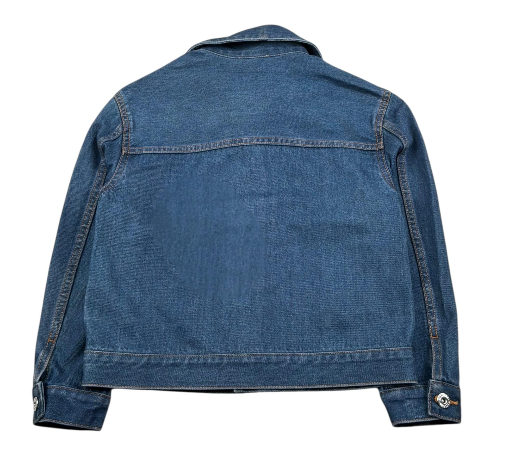 Moschino giubbino Manica Lunga In Denim Tinta Unita per Bambino HUS05L BLU MOSCHINO 