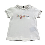 Trussardi T-Shirt Girocollo Tinta Unita con Stampe per Neonato TIP26083TS PANNA TRUSSARDI 