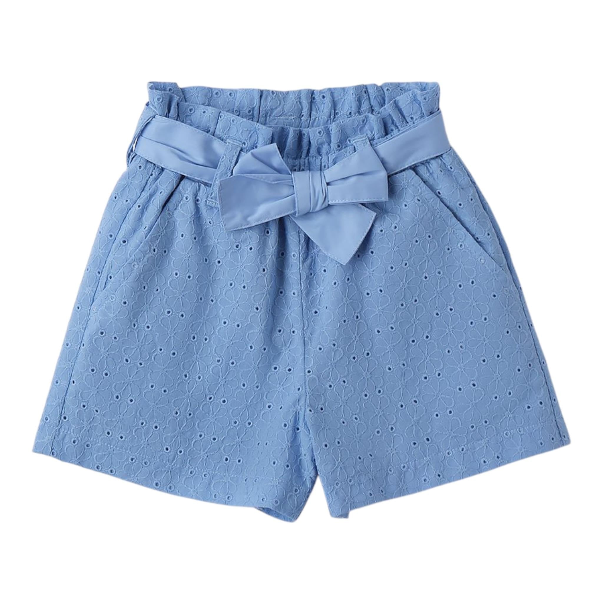 Sarabanda Short Tinta Unita Traforato per Bambina 0B326X AZZURRO SARABANDA 