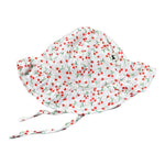 Petit Indi Cappello Tinta Unita con Fantasia Ciliege per Neonata SS25A9010 BIANCO PETIT INDI 