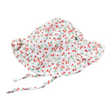 Petit Indi Cappello Tinta Unita con Fantasia Ciliege per Neonata SS25A9010 BIANCO PETIT INDI 