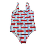 Moschino Costume Intero Tinta Unita con Fantasia per Bambina H1L00B BIANCO MOSCHINO 