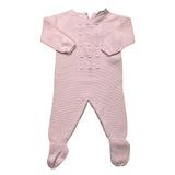 Wedoble Einfarbiger rosa Langarm-Strampler für Babymädchen