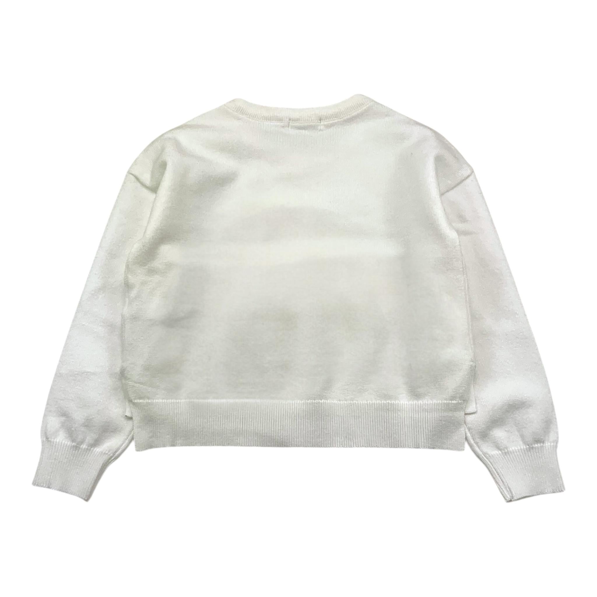 LU LU BY MISS GRANT maglia girocollo tinta unita Bianco per Bambina LL0743 BIANCO LU LU BY MISS GRANT 