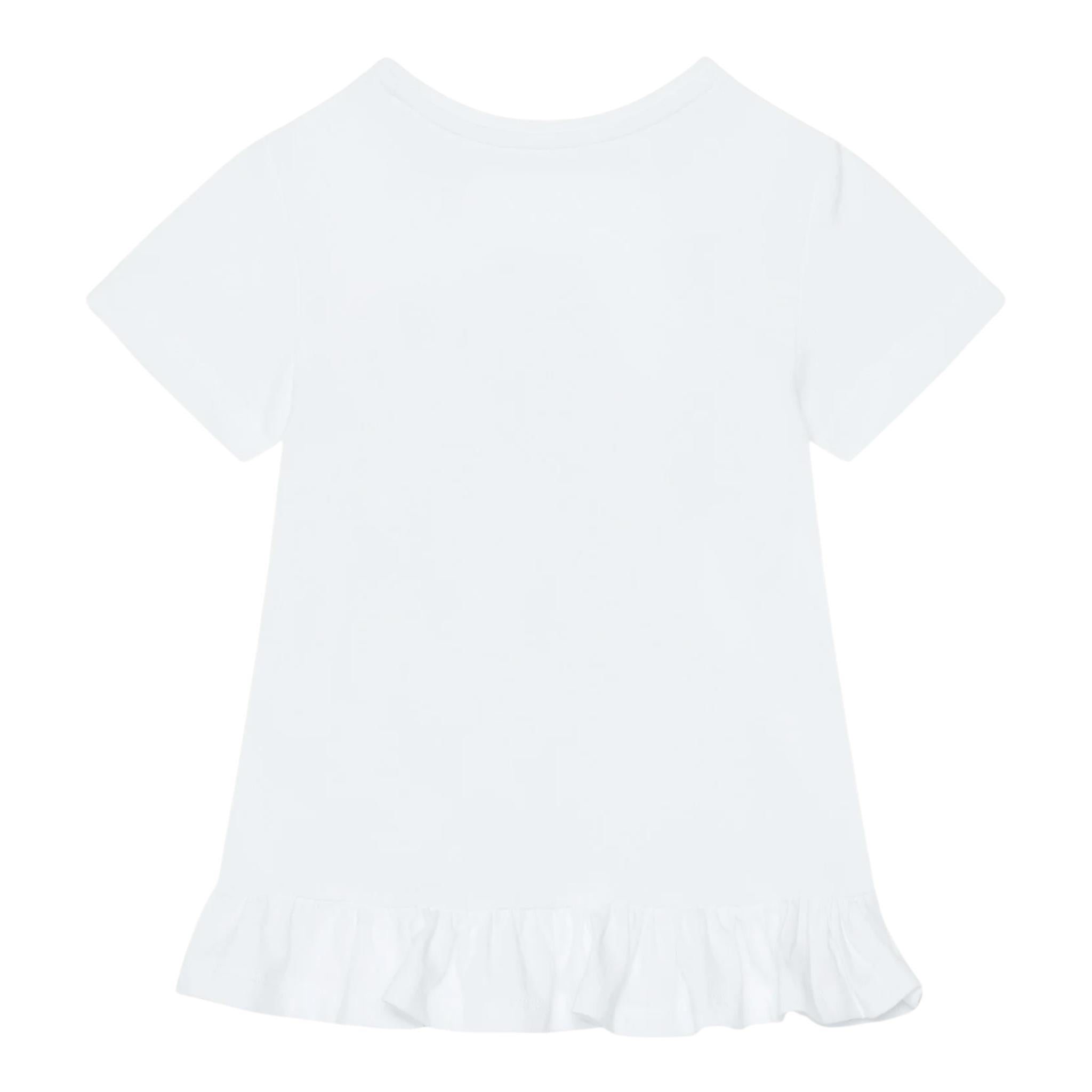 Guess T-Shirt Tinta Unita con Paillettes per Neonata K5RI19K6YW4X BIANCO GUESS 