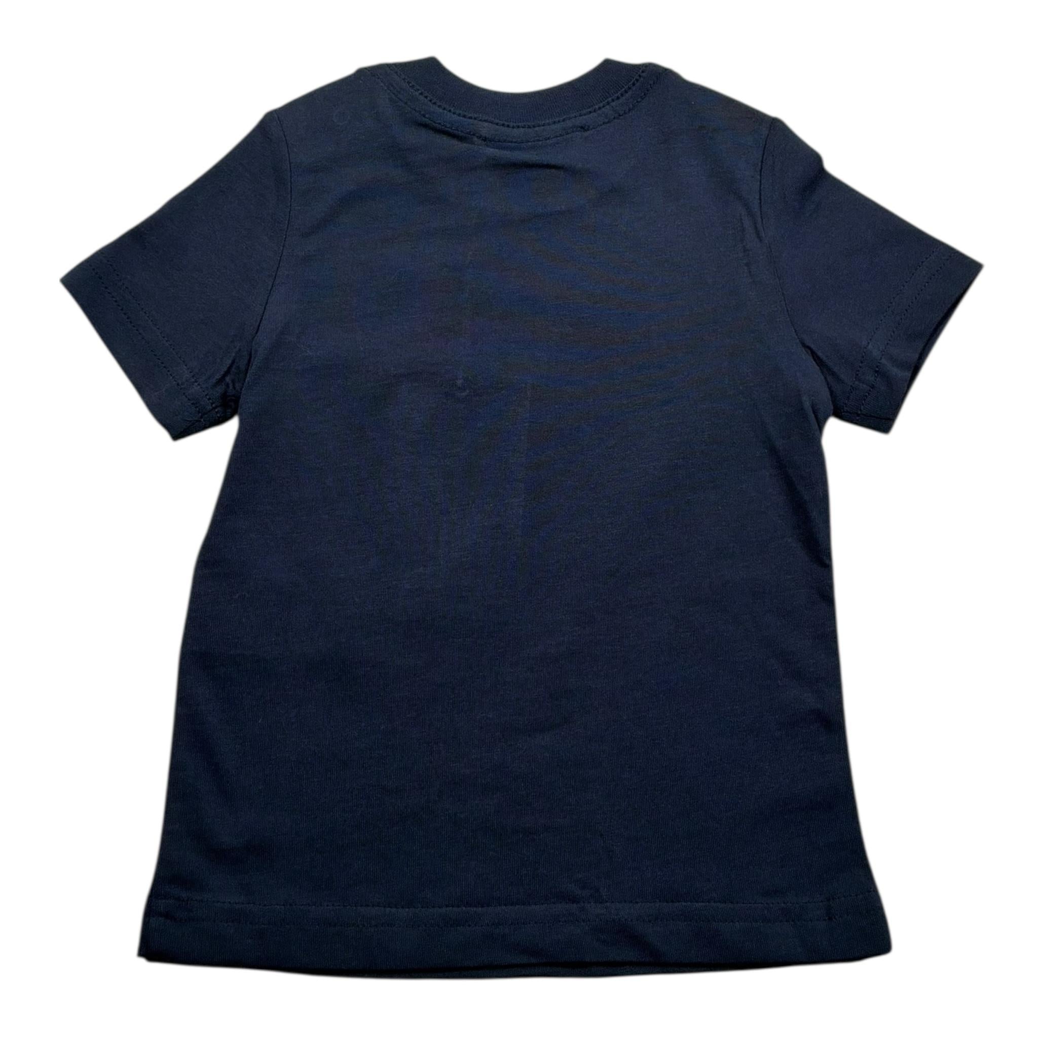 Dsquared2 T-Shirt Girocollo Tinta Unita con Stampa per Neonato DQ042R BLU DSQUARED2 