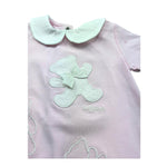 Le Bebe Pagliaccetto Mezza Manica Tinta Unita per Neonata LBG6299 ROSA LE BEBE 
