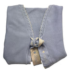 MARLU' coperta tinta unita con ricami Azzurro per Neonato IFCUORE AZZURRO MARLU' 