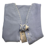 MARLU' coperta tinta unita con ricami Azzurro per Neonato IFCUORE AZZURRO MARLU' 