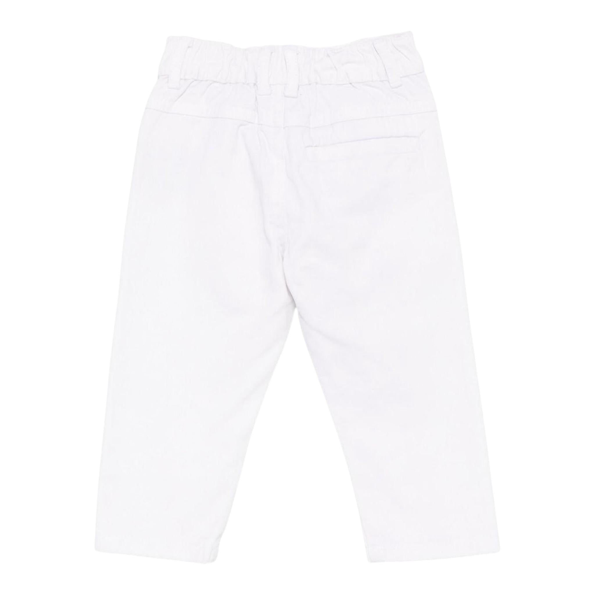 Trussardi Pantalone Tinta Unita con Elastico In Vita per Neonato TIP25060PAXX BIANCO TRUSSARDI 
