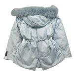 TRUSSARDI parka tinta unita con cappuccio Azzurro per Bambina TGA25030GB AZZURRO TRUSSARDI 