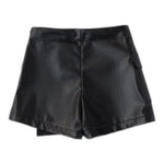 SARABANDA short in ecopelle tinta unita Nero per Bambina A240X NERO SARABANDA 