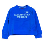 Aeronautica Militare Felpa Chiusa Girocollo Tinta Unita con Stampa Logo per Neonato 251FE0027A COBALTO AERONAUTICA MILITARE 