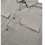 Never Too Camicia tinta unita Mezza Manica Beige per Bambino NT2284R BEIGE NEVER TOO 