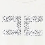 Elisabetta Franchi T-Shirt Girocollo Tinta Unita con Applicazioni Brillantini per Bambina EFTS226 BIANCO ELISABETTA FRANCHI 