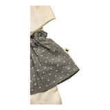 PETIT INDI tutina manica lunga tinta unita con gonna in contrasto Panna per Neonata AW24B0103 PANNA PETIT INDI 