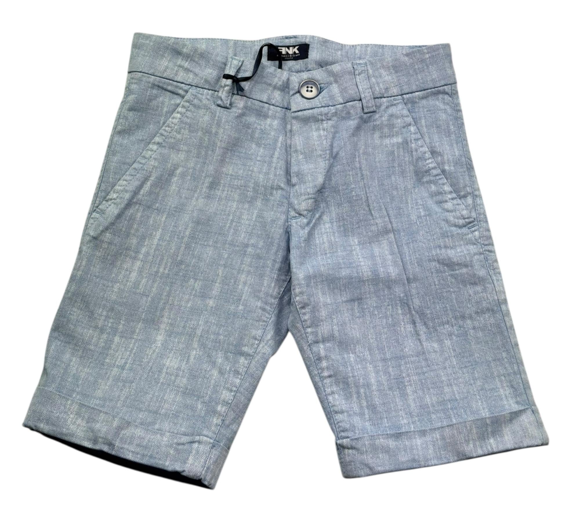 Manuel & Frank Bermuda Tinta Unita con Girovita Regolabile per Bambino MF2257B AZZURRO MANUEL & FRANK 