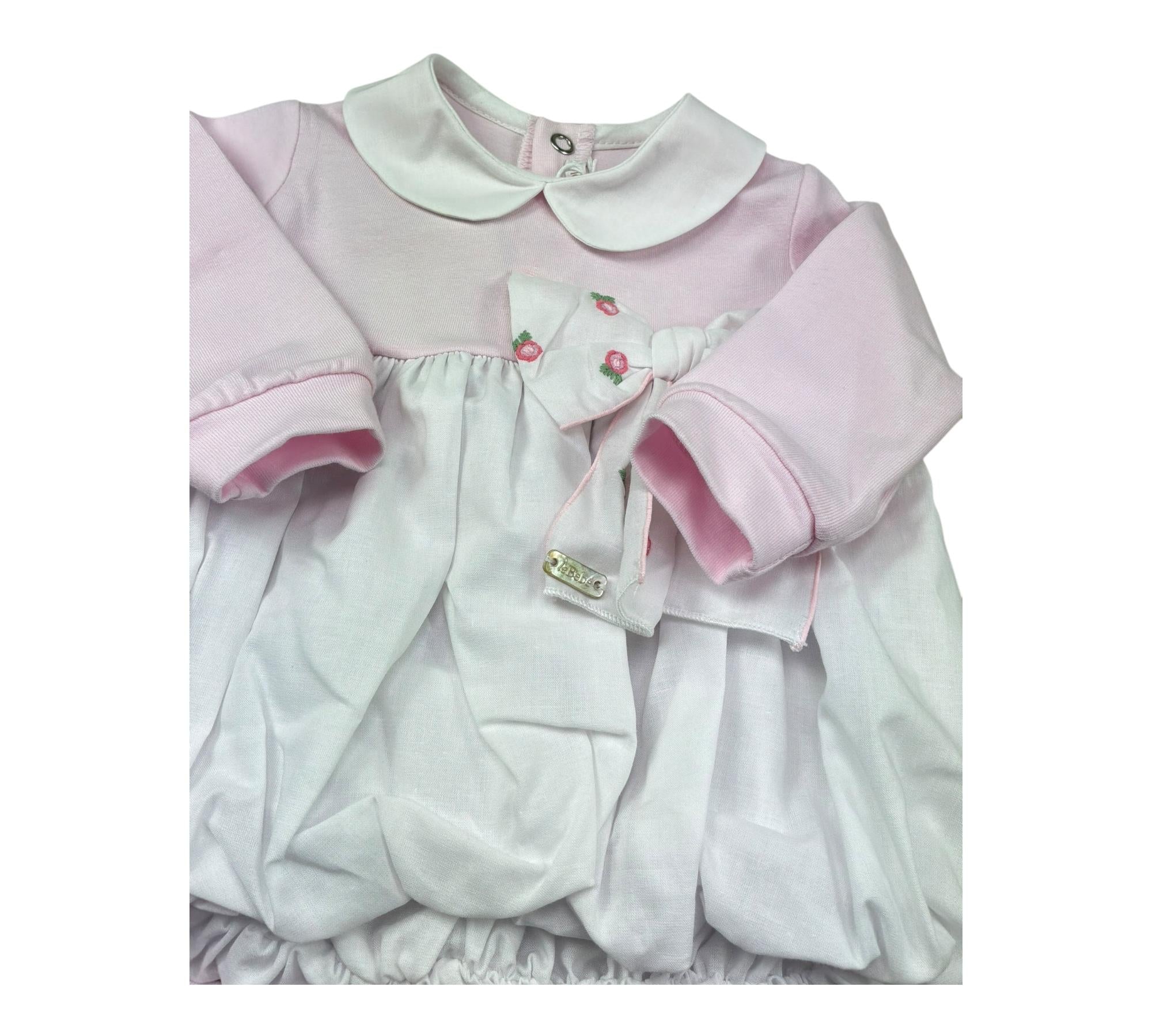 Le Bebe Completo 2 Pezzi Shirt-Ghettina per Neonata LBG6217 BIANCO/ROSA LE BEBE 