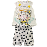Kangaroo 3-teiliges Set, weißes Tank-Short für Baby-Mädchen