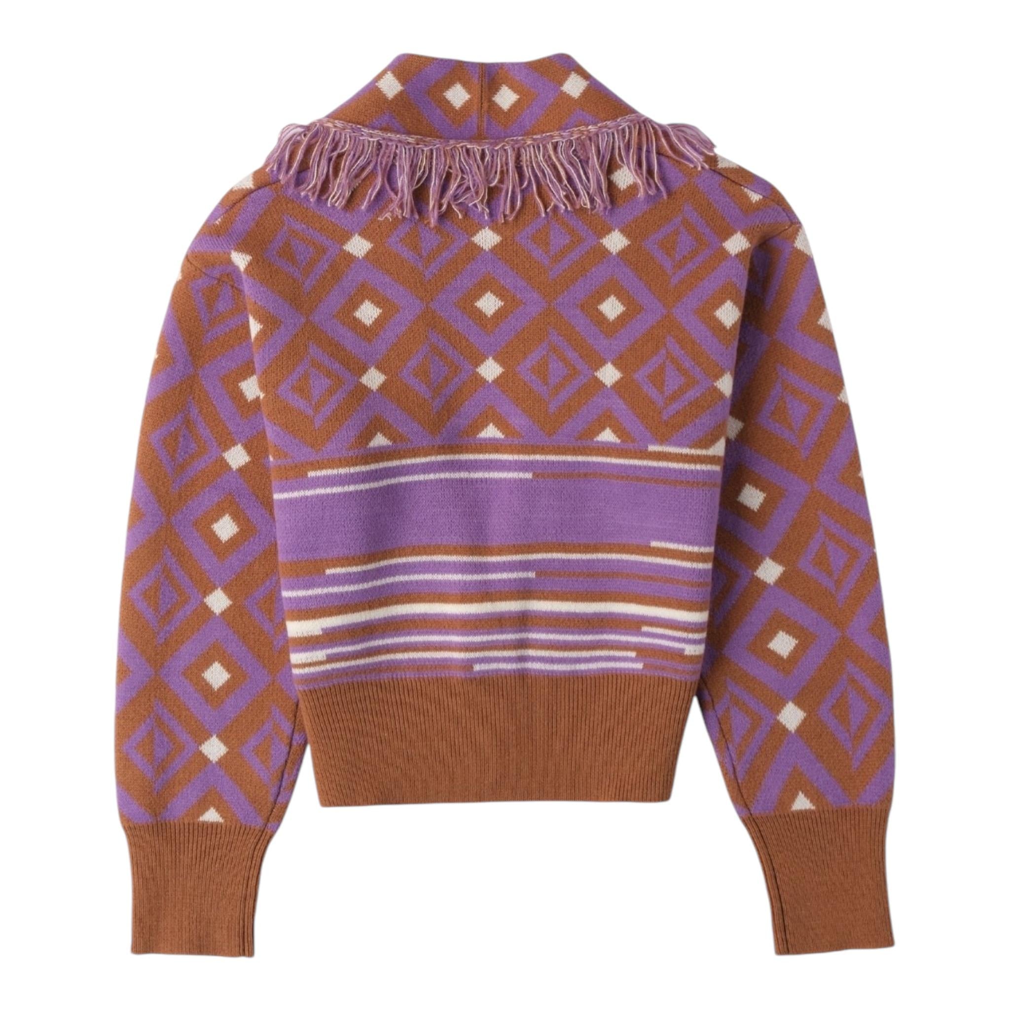 SARABANDA cardigan stampa fantasia Marrone per Bambina 0A779 MARRONE SARABANDA 