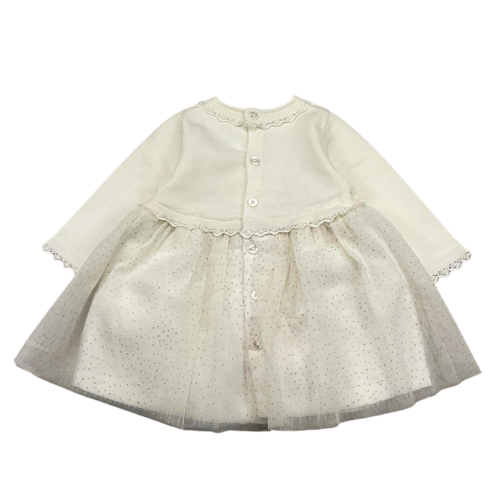 MAYORAL abito tinta unita con tulle Bianco per Neonata 280680 BIANCO MAYORAL 